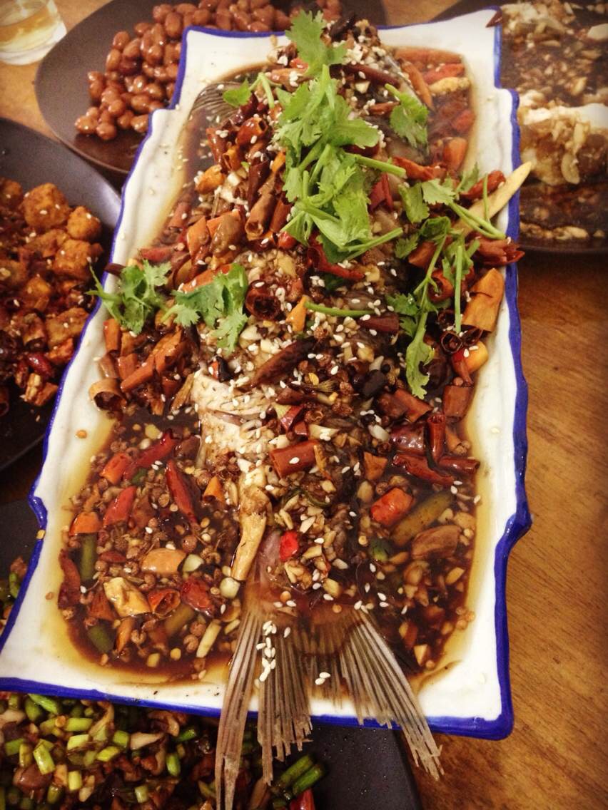 garlic blasting fish